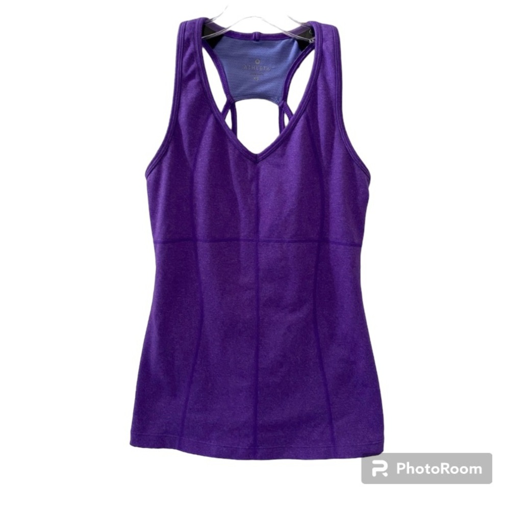Athleta Equator Strappy Racer Back Athletic Purple Tank Top Size XS